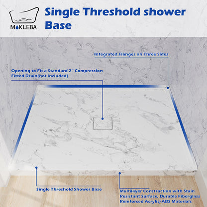 Heavy-duty composite core structure engineered for long-term stability in acrylic shower base