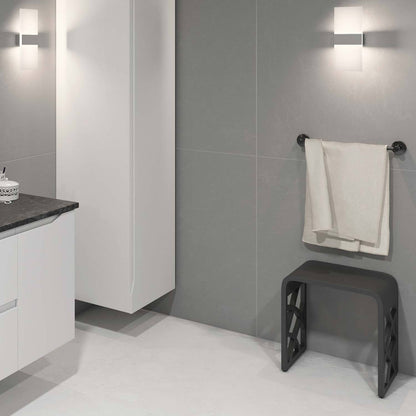 High Strength Black Solid Surface Shower Stool
