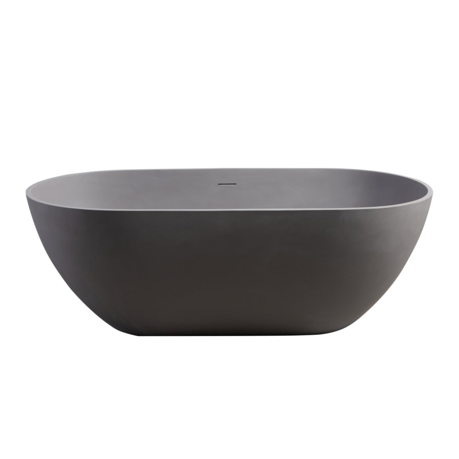High end matte gray freestanding bathtub for ultimate comfort