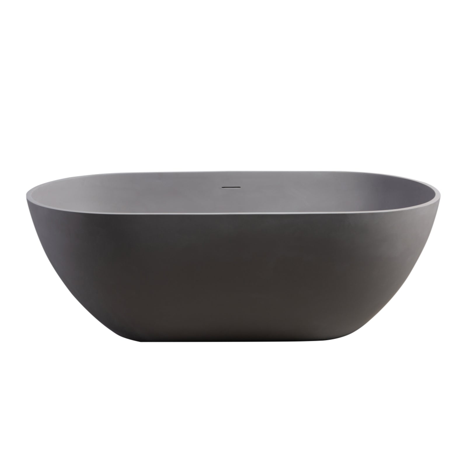 High end matte gray freestanding bathtub for ultimate comfort