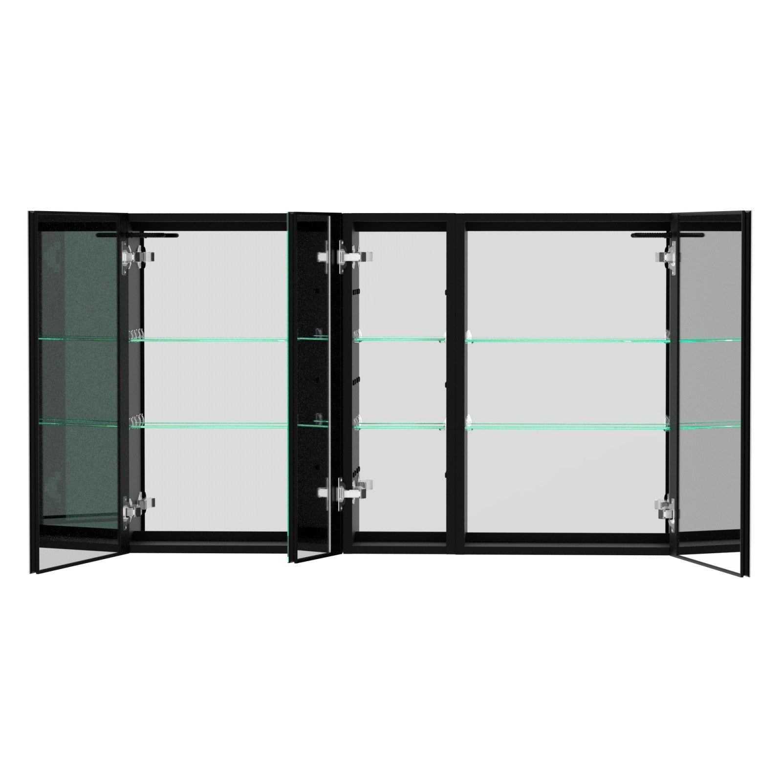 50"x30" Black Double Door LED Medicine with Defogging Giving Tree