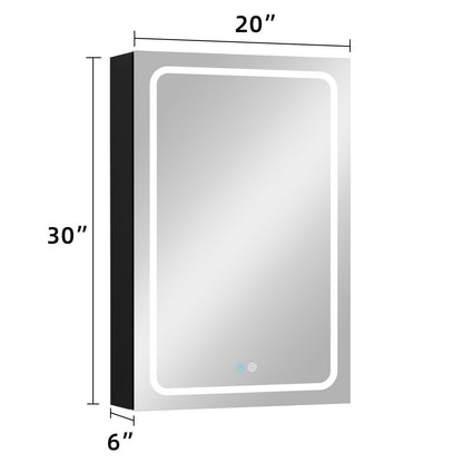 LED Bathroom Cabinet with Mirror Size