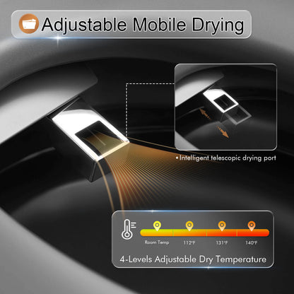 LED Screen Display Smart Toilet with Mobile Drying