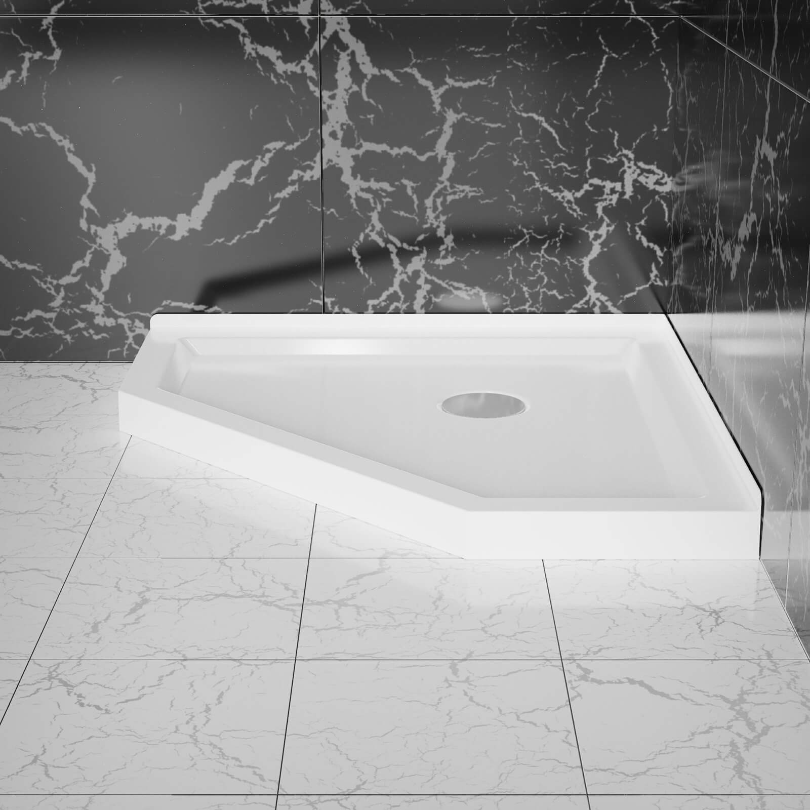 Leak proof 36 x 36 neo angle shower base for corner installations