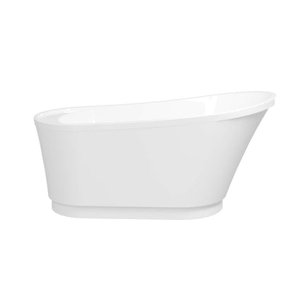 Luxury 59 inch acrylic bathtub with superior insulation to maintain water temperature