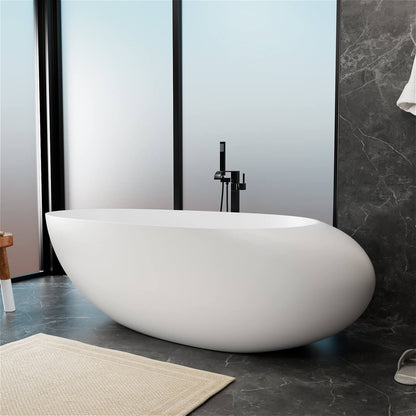 Luxury solid surface bathtub with high-end modern design features