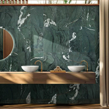 16" White Marble Round Above-Counter Bathroom Sink