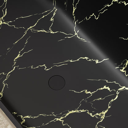 Matching black pop-up drain cover for stone resin soaking bathtub