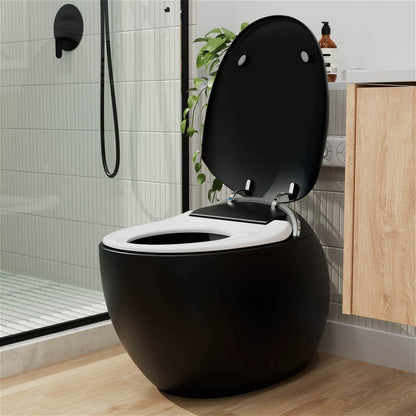 Modern Egg-Shaped Floor Mounted Smart Toilet with Built-in Water Tank