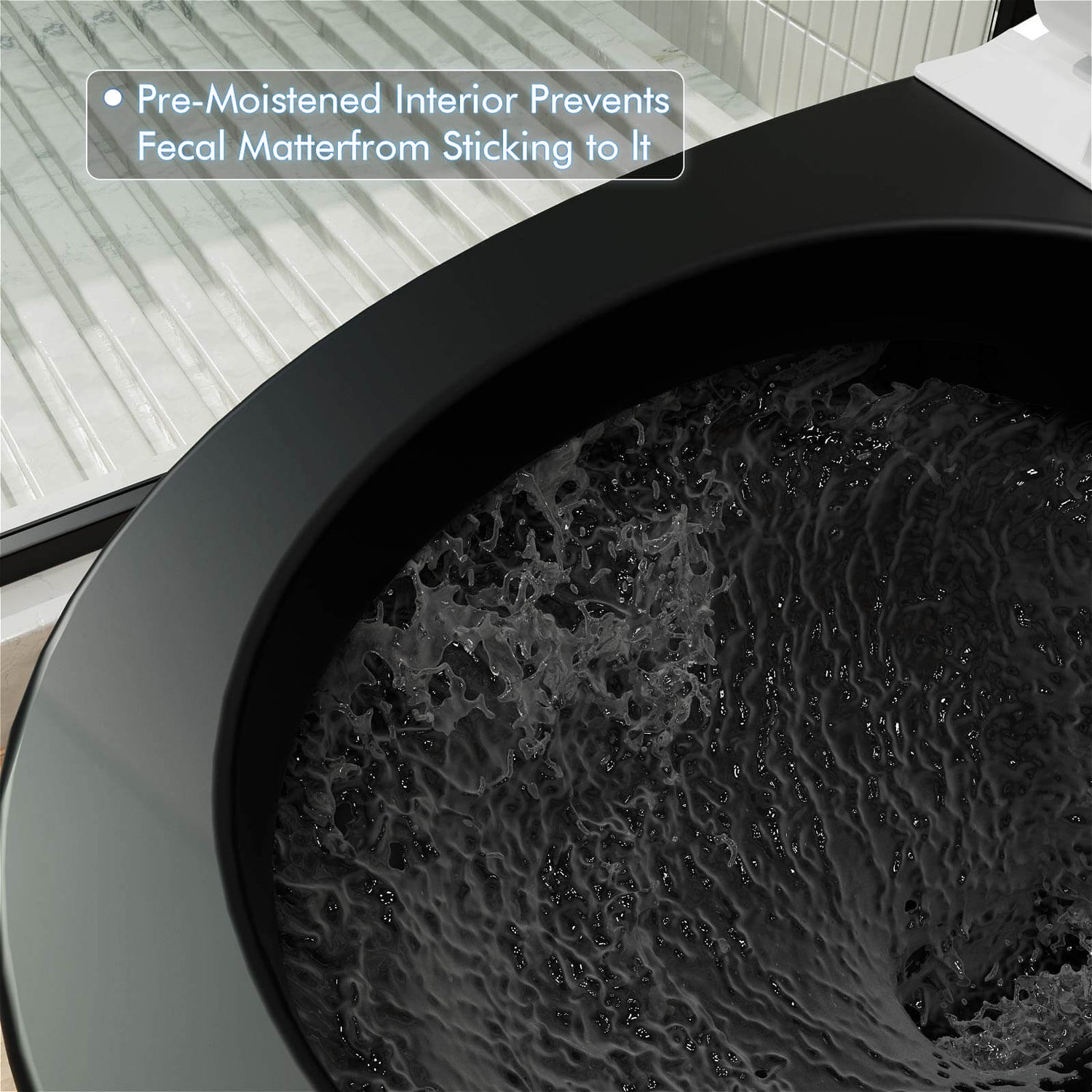 Modern Egg-Shaped Floor Mounted Smart Toilet with Built-in Water Tank