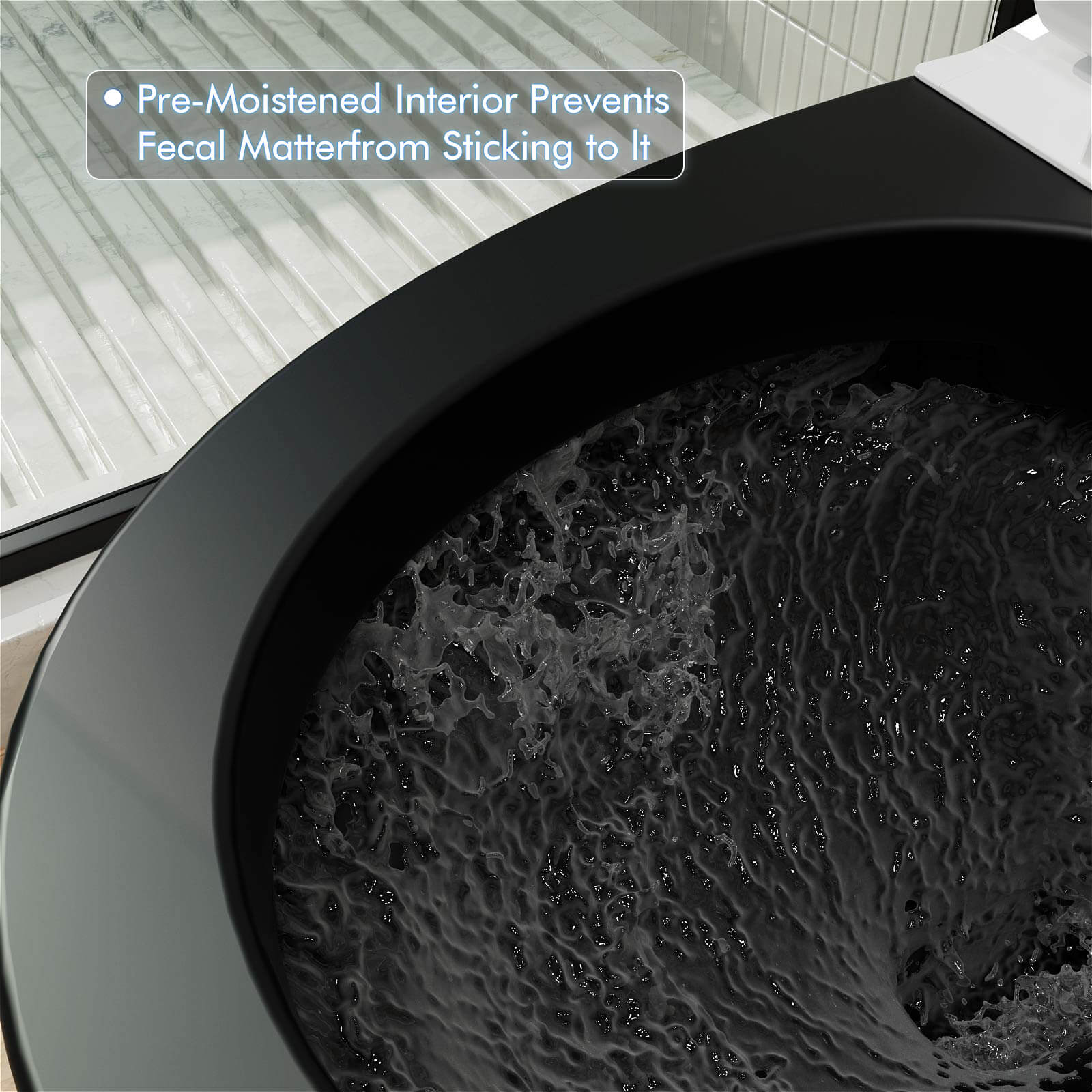 Modern Egg-Shaped Floor Mounted Smart Toilet with Built-in Water Tank