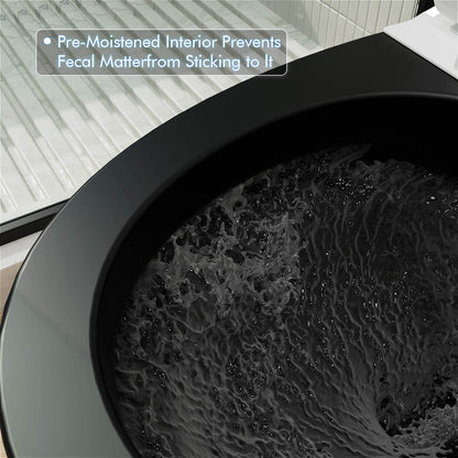 Modern Egg-Shaped Floor Mounted Smart Toilet with Built-in Water Tank