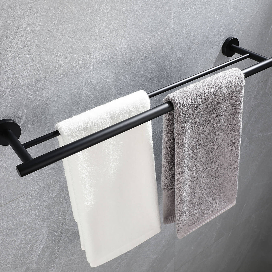 Matte Black 24 inch Double Towel Bar