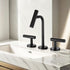 Matte Black 8" Widespread Two-Handle Bathroom Sink Faucet