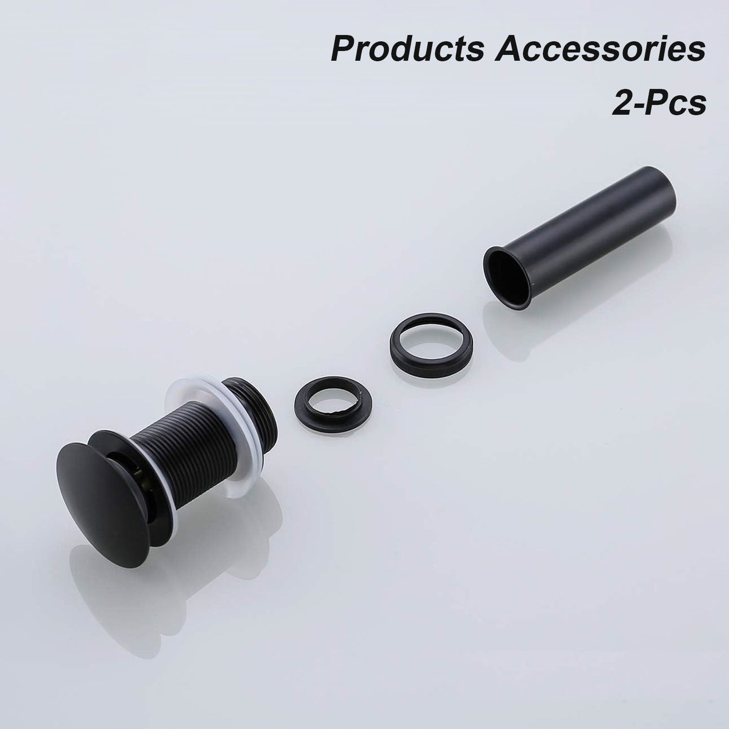 Matte Black Bathroom Sink Pop-Up Drain and silicone gasket