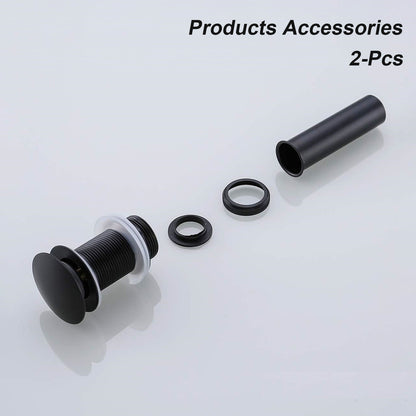 Matte Black Bathroom Sink Pop-Up Drain and silicone gasket