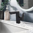 Matte Black Single Hole Pull-Down Bathroom Faucet with LED Temperature Display