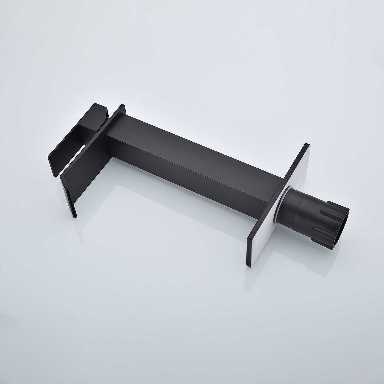 Matte Black Single hole Bathroom Faucet with deck plate