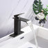 Matte Black Stainless Steel Single Handle Waterfall Bathroom Faucet