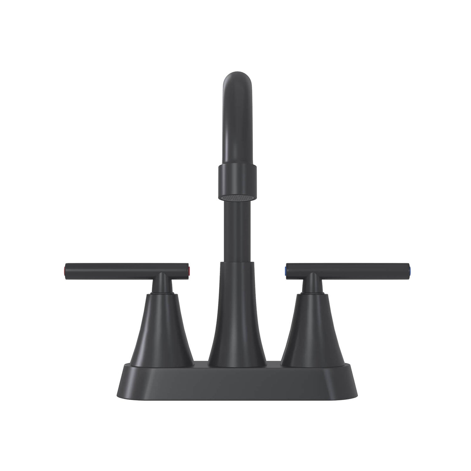 Modern black lavatory sink faucet with smooth water flow