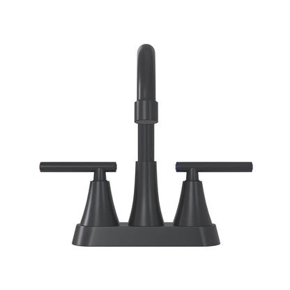 Modern black lavatory sink faucet with smooth water flow