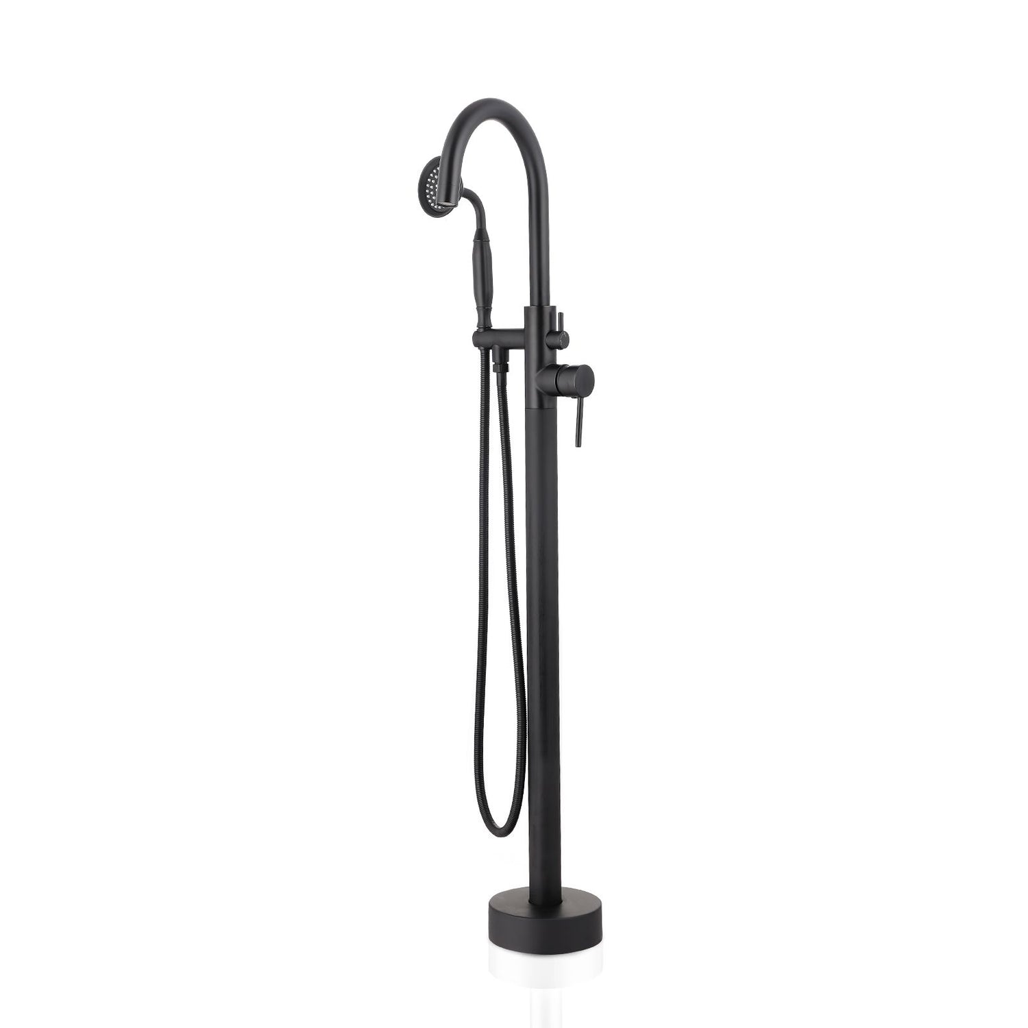 Modern Hand held Shower Floor Mounted Freestanding Tub Filler, 3 Color &amp; 6 Gallons Per Mins