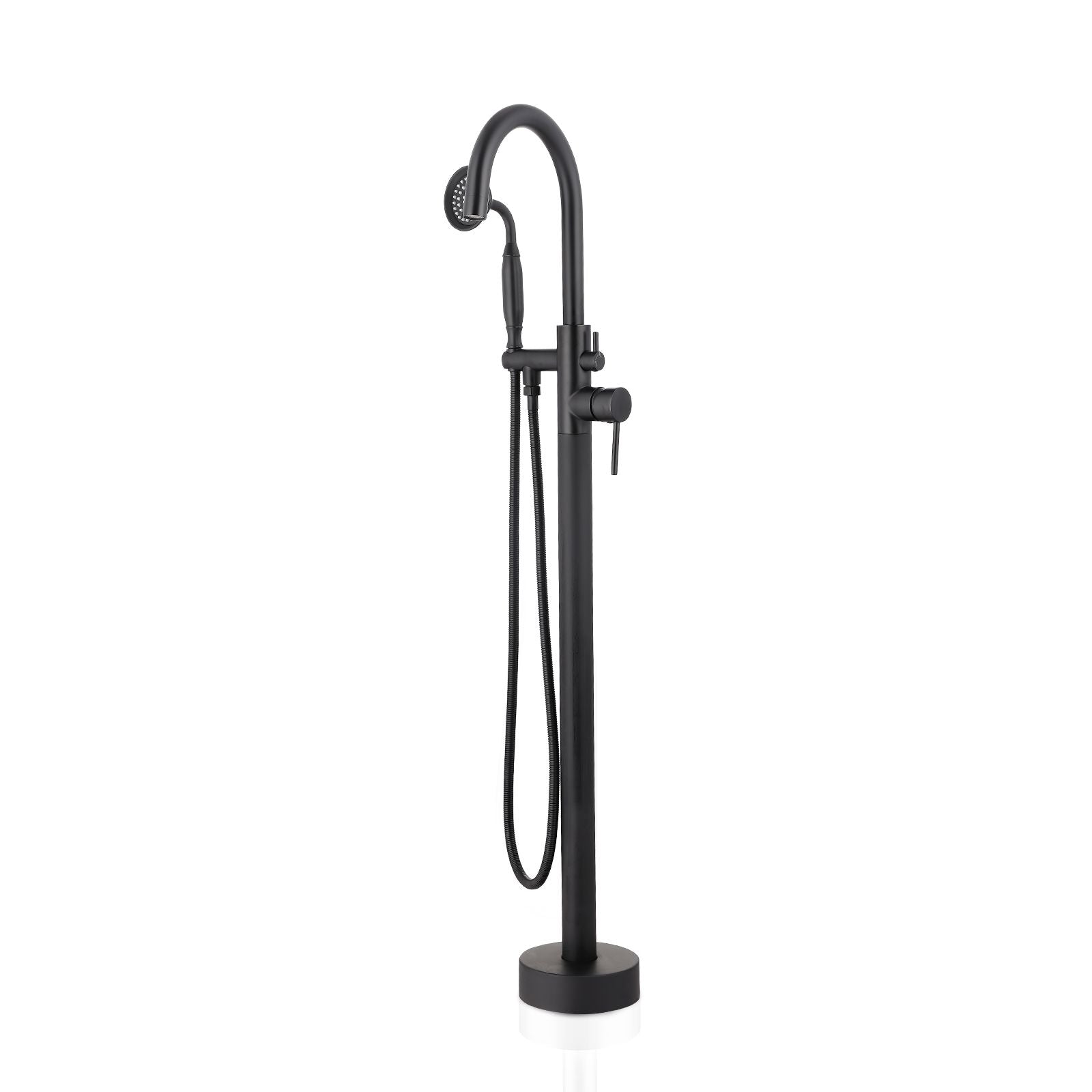 Modern Hand held Shower Floor Mounted Freestanding Tub Filler, 3 Color &amp; 6 Gallons Per Mins