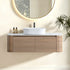 Modern 48 inch White Oak Floating Bathroom Vanity Scene Setup