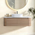 Modern 48 inch White Oak Floating Bathroom Vanity Scene Setup