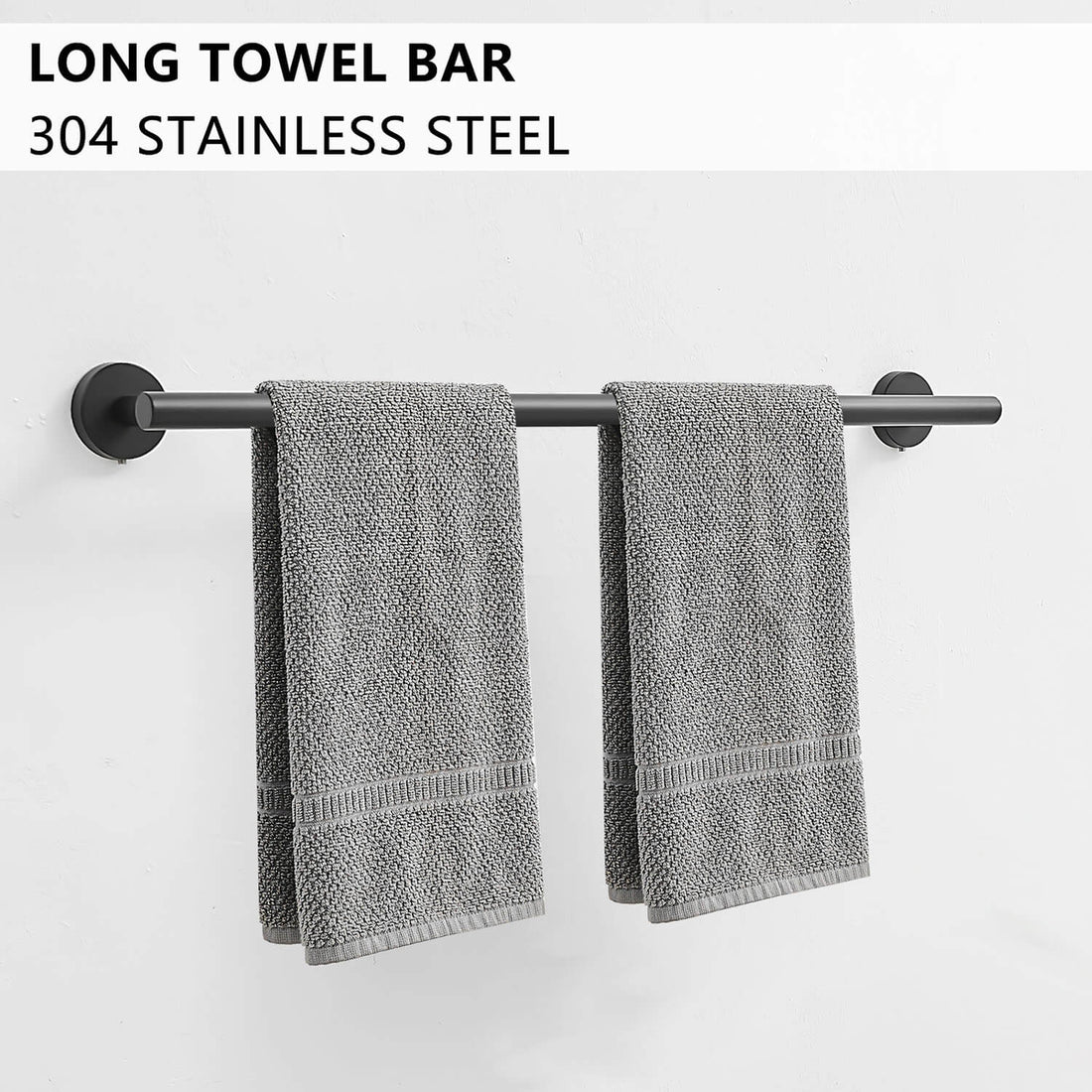 Modern Wall Mounted Bathroom Hardware long towel bar
