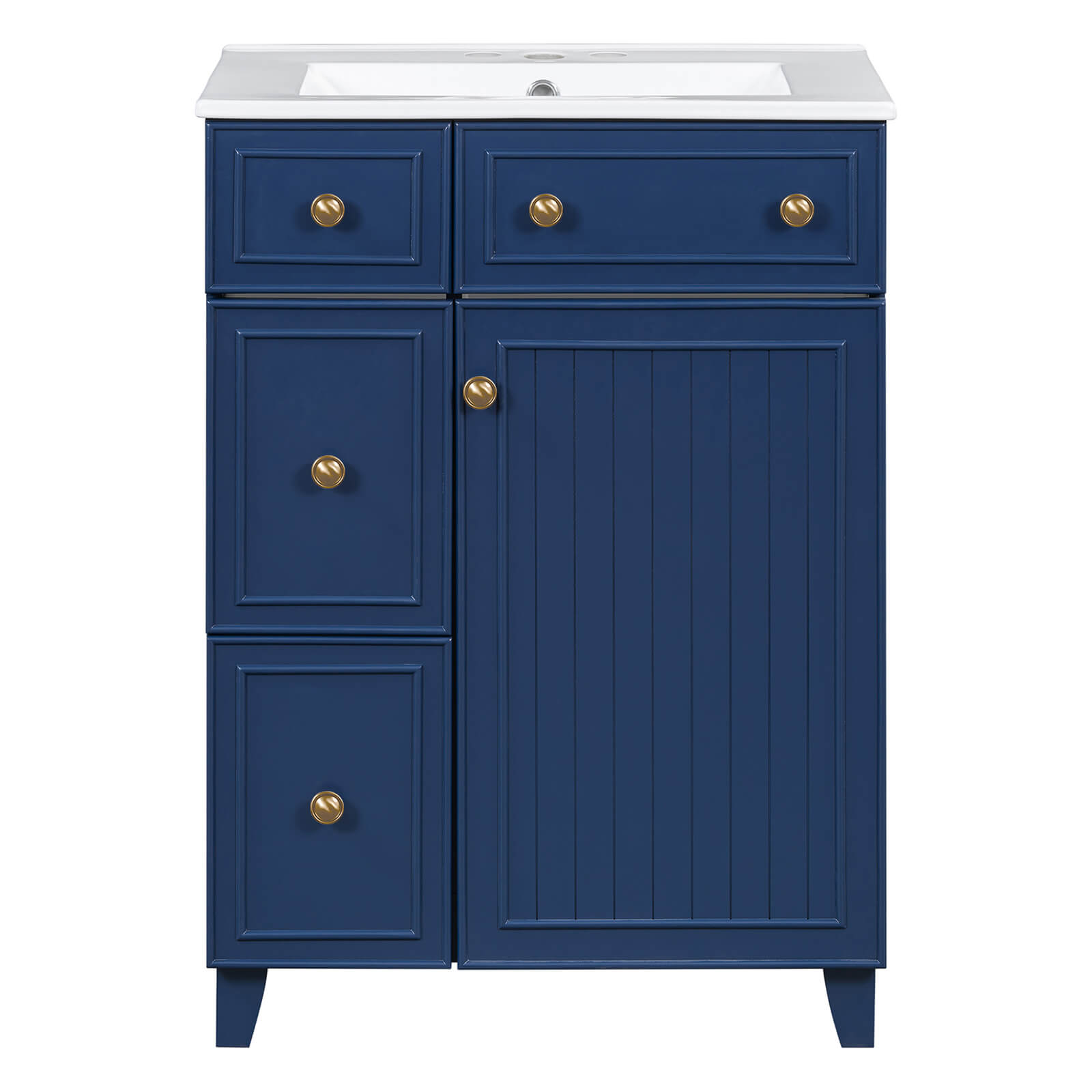 Modern bathroom vanity with easy-maintenance MDF cabinet and ceramic sink