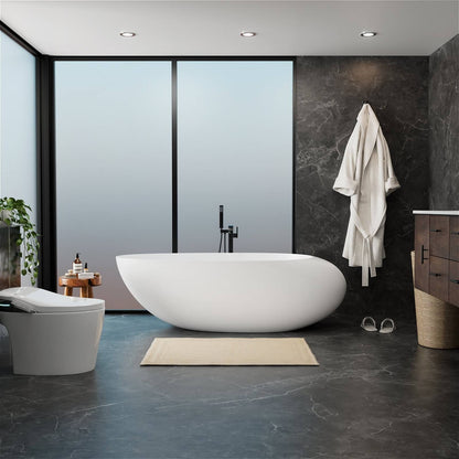 Modern bullet-shaped design adding artistic flair to bathroom decor