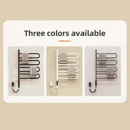 Modern grey wall mounted bathroom towel heater in three available colors