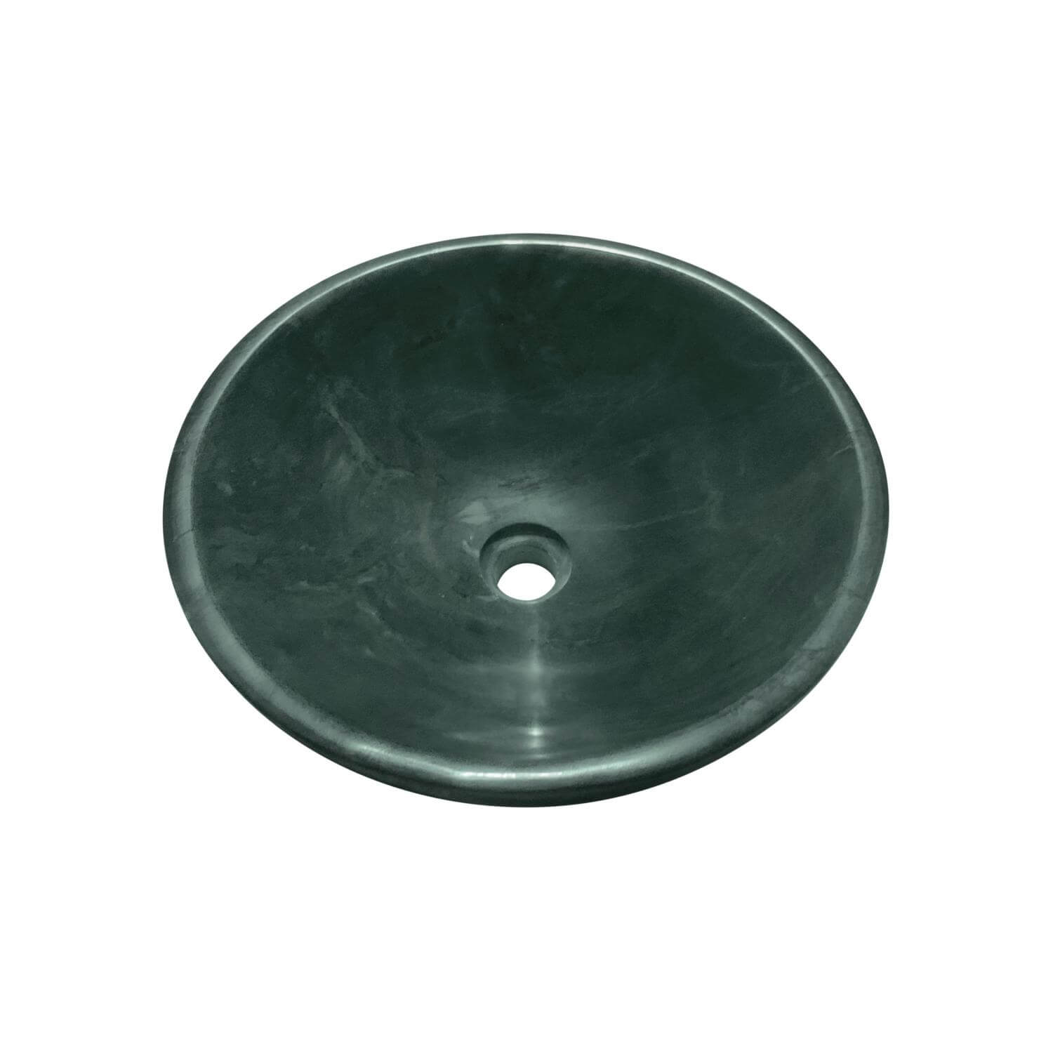 16" Green Marble Round Above-Counter Bathroom Sink