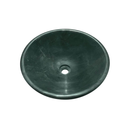 16" Green Marble Round Above-Counter Bathroom Sink