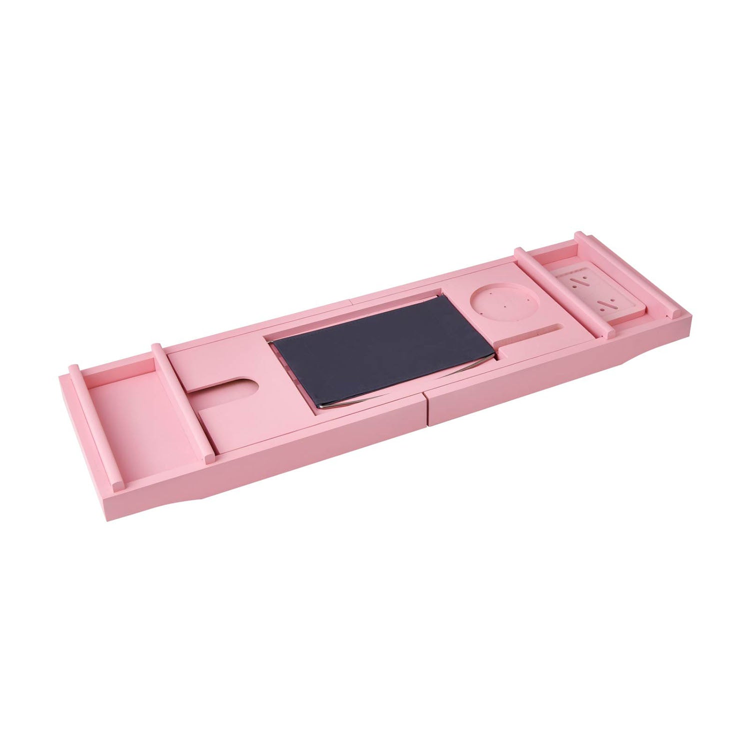 Mokleba Pink Bamboo Bathtub Caddy Tray