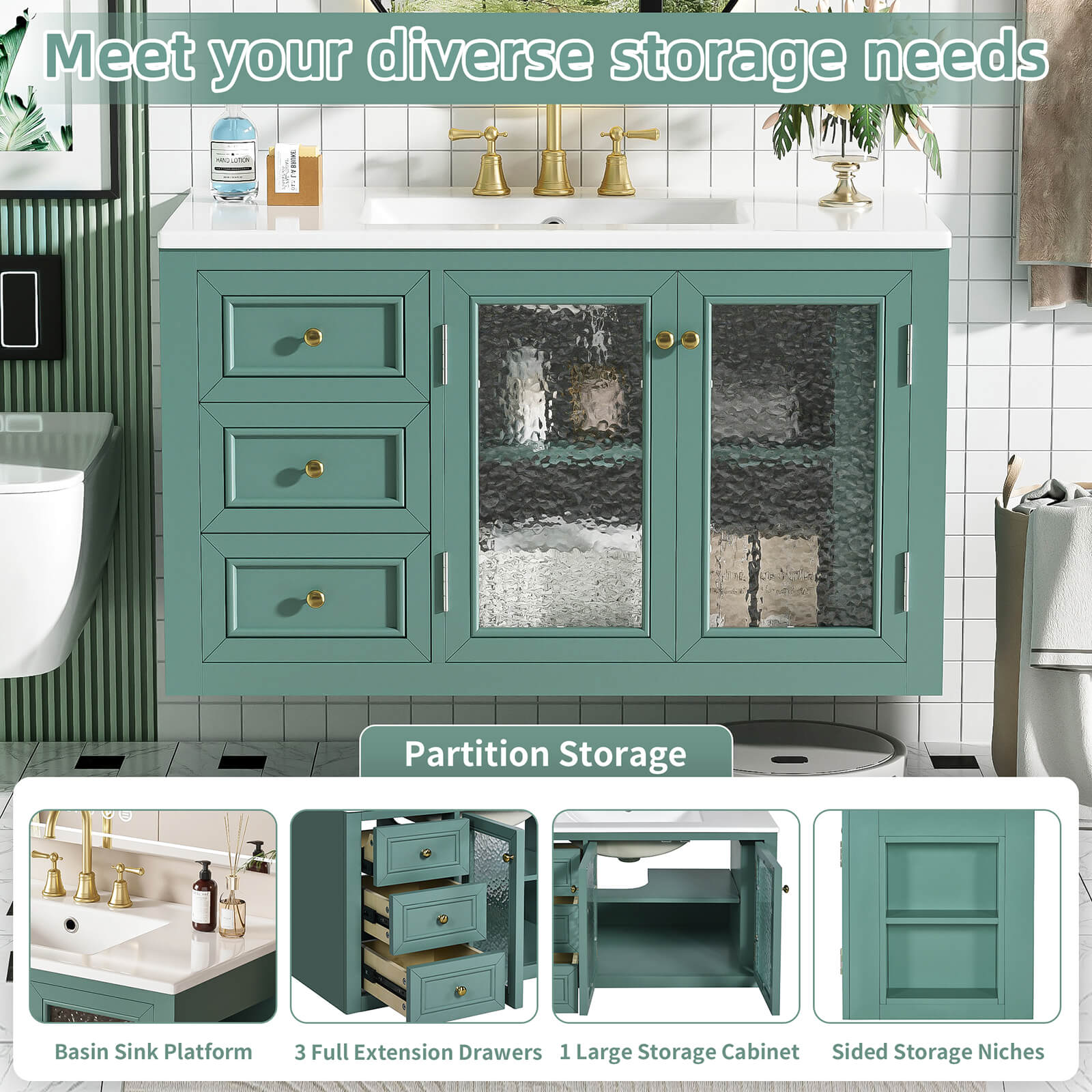 N710GTP223187F Bathroom vanity storage space diagram