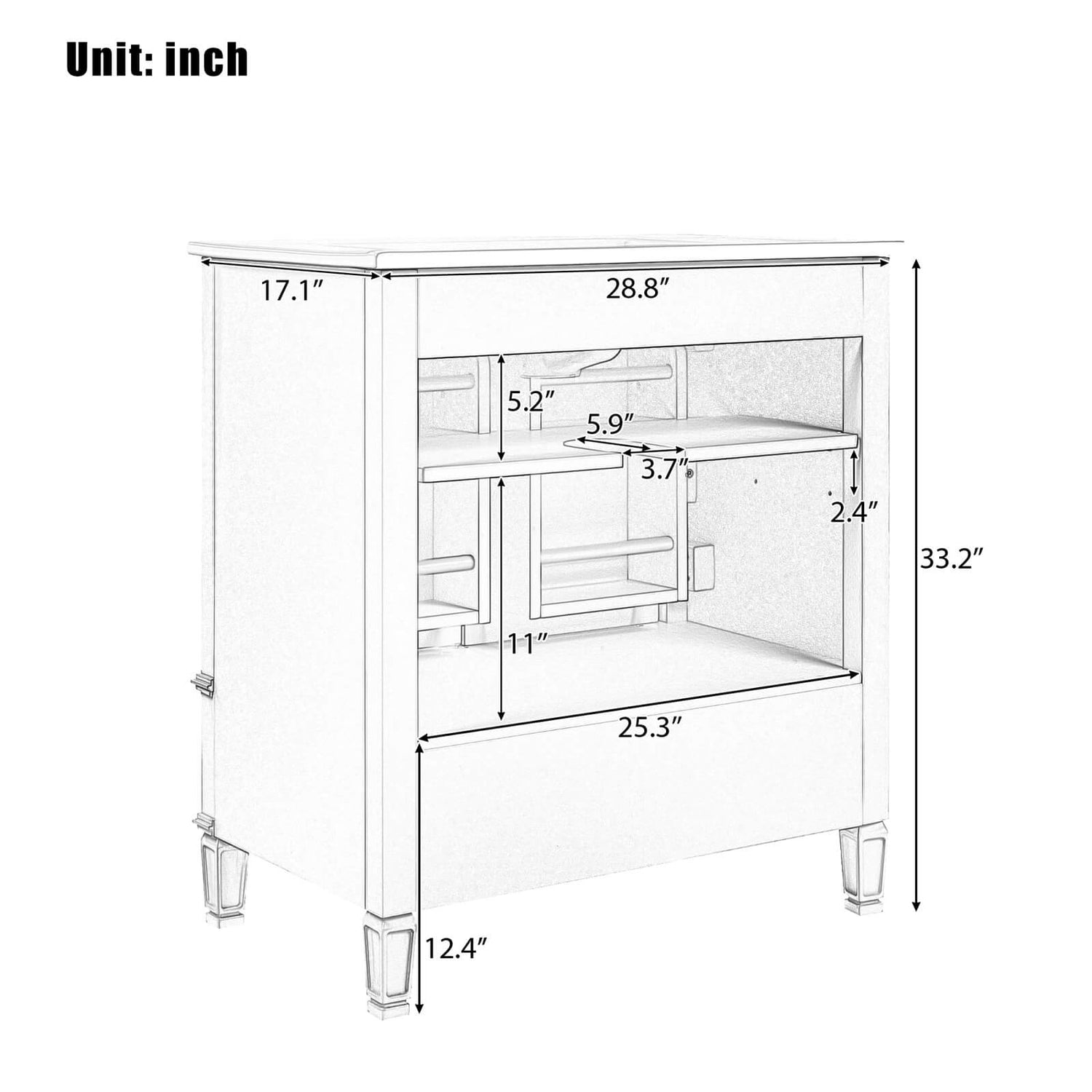 N759GTP218644B bathroom vanity back size specifications