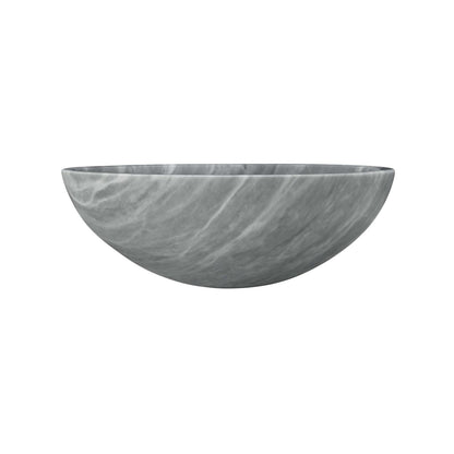 16" Gray Marble Round Above-Counter Bathroom Sink