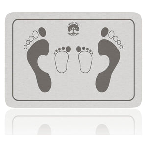 Non-Slip Diatomaceous Earth Bathtub Mat with Unique Adult and Children Footprint Design