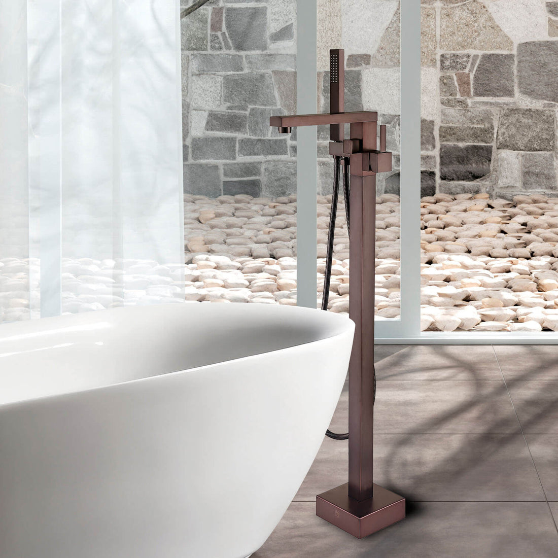 Oil-Rubbed Bronze Freestanding Bathtub Faucet