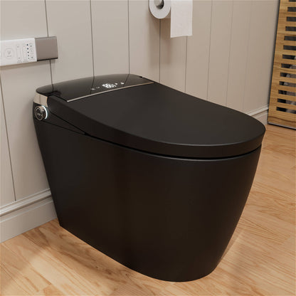 One Piece Smart Toilet with Bidet Built in, LED Night Light, Heated Seat, Warm Water