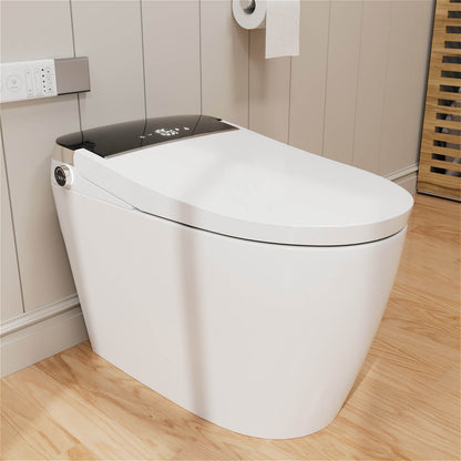 One Piece Smart Toilet with Bidet Built in, LED Night Light, Heated Seat, Warm Water