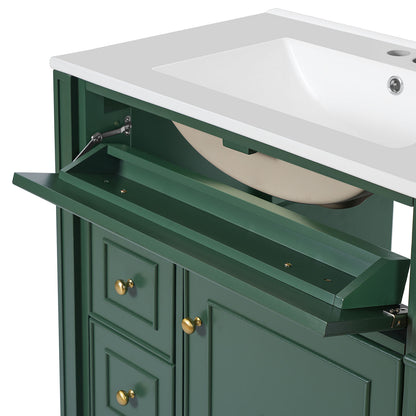 36" weißer Badezimmer-Waschtisch mit Platte
