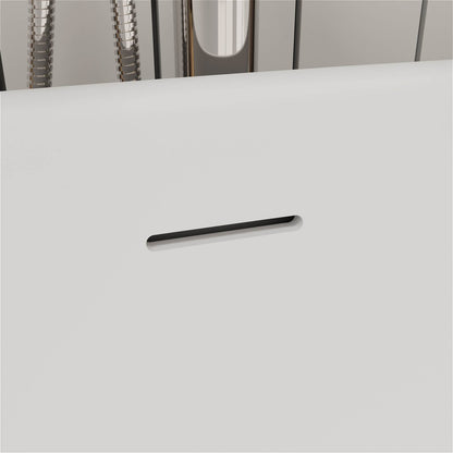 Overflow detail for the 67 in frosted freestanding bathtub