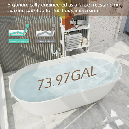 PO1011 67 Bathtub water capacity