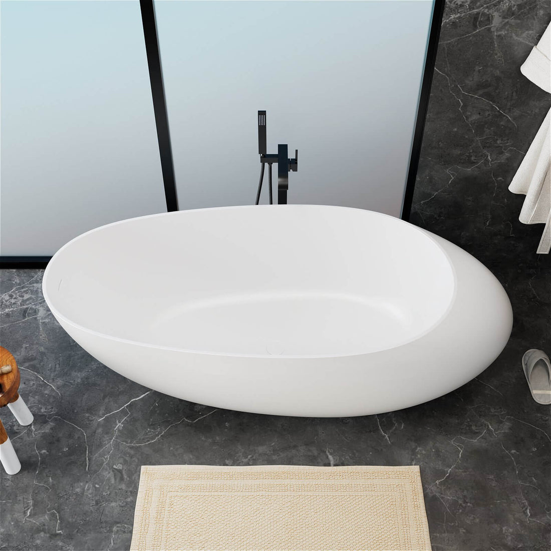 PVC drainage system designed to prevent backflow and odors in bathtub