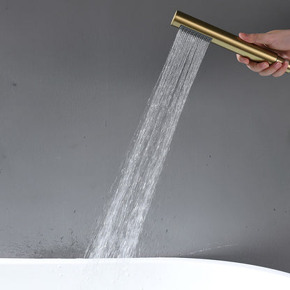 Premium brass freestanding tub filler with hand shower