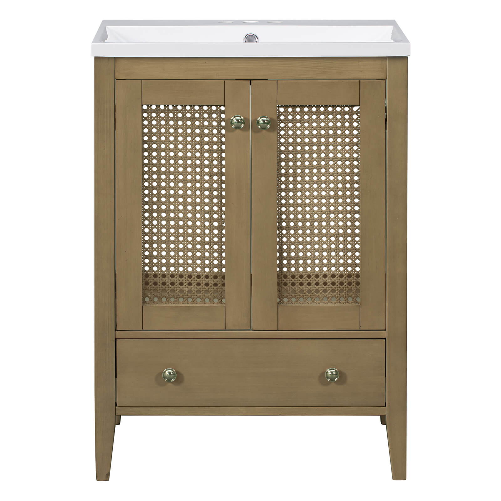24&quot; Bathroom Vanity with Woven Lattice Doors