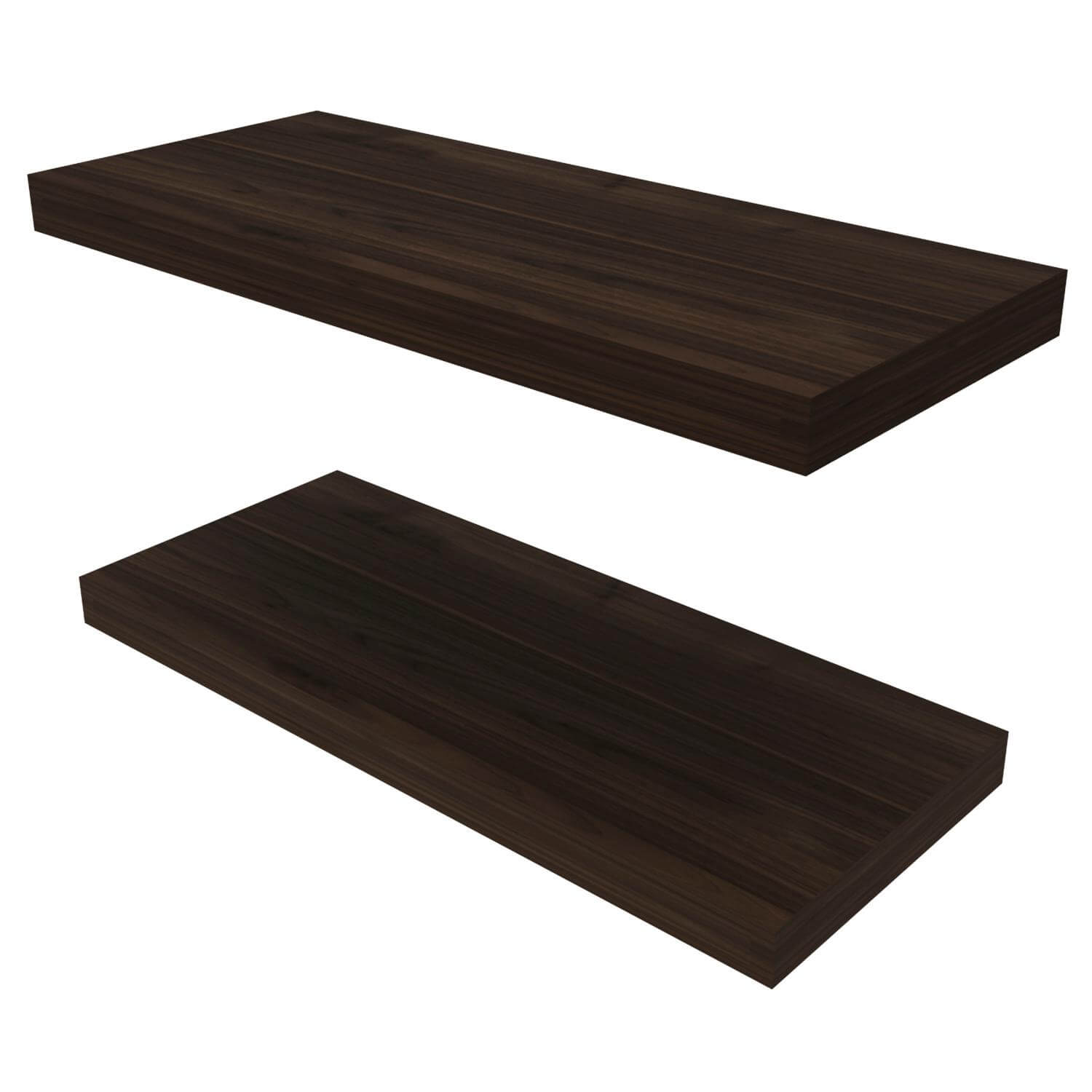 31.5" Dark Oak Floating Shelf for Bathroom Storage (Set of 2)